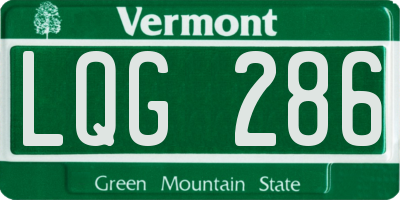 VT license plate LQG286