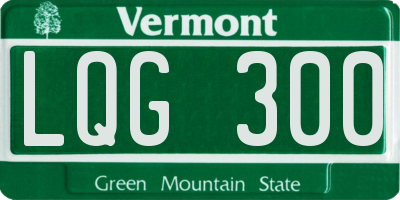 VT license plate LQG300
