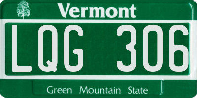 VT license plate LQG306