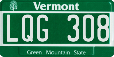 VT license plate LQG308