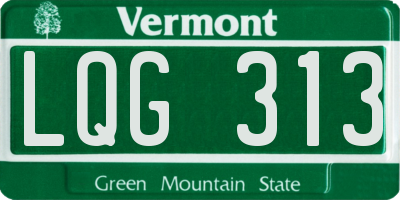 VT license plate LQG313