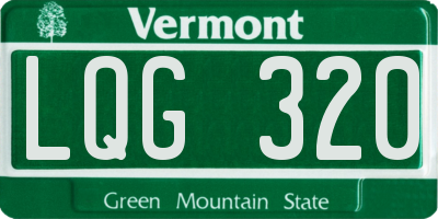 VT license plate LQG320
