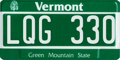 VT license plate LQG330