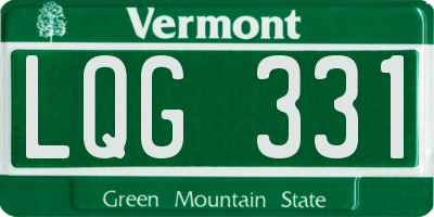 VT license plate LQG331