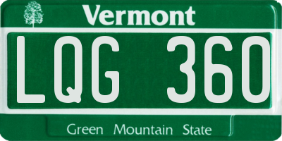 VT license plate LQG360