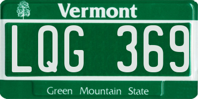 VT license plate LQG369