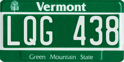 VT license plate LQG438