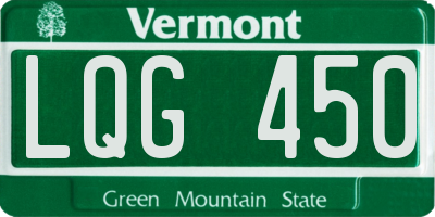 VT license plate LQG450