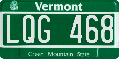 VT license plate LQG468