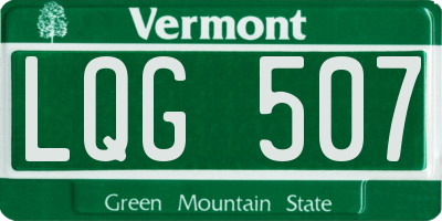 VT license plate LQG507