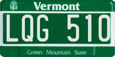 VT license plate LQG510