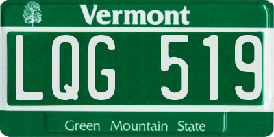 VT license plate LQG519