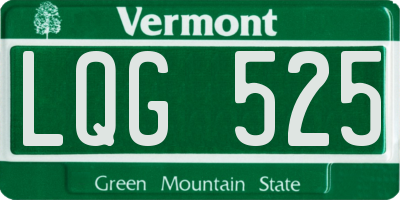 VT license plate LQG525