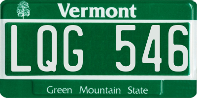 VT license plate LQG546