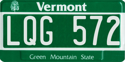 VT license plate LQG572