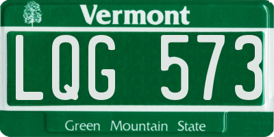 VT license plate LQG573