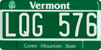 VT license plate LQG576