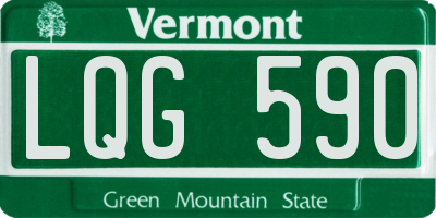 VT license plate LQG590