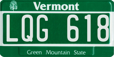 VT license plate LQG618