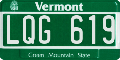 VT license plate LQG619
