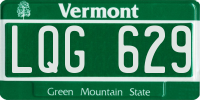 VT license plate LQG629