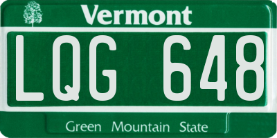 VT license plate LQG648