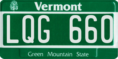 VT license plate LQG660