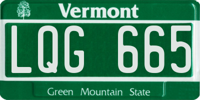 VT license plate LQG665