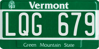 VT license plate LQG679