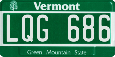 VT license plate LQG686