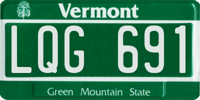 VT license plate LQG691