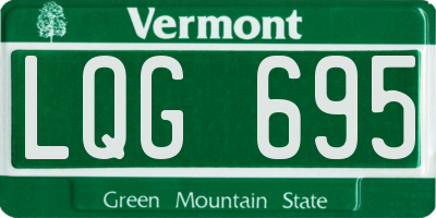 VT license plate LQG695