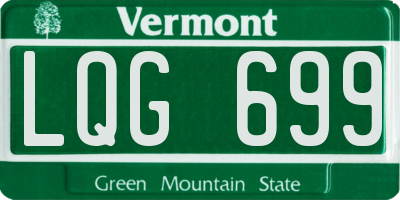 VT license plate LQG699