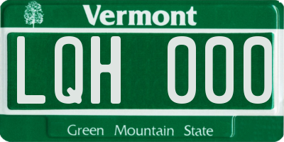 VT license plate LQH000