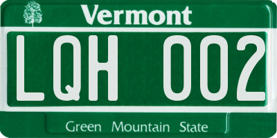 VT license plate LQH002