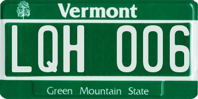 VT license plate LQH006