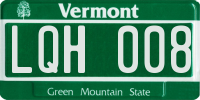 VT license plate LQH008