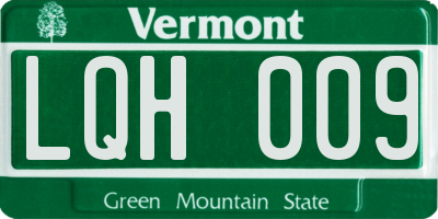VT license plate LQH009