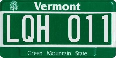 VT license plate LQH011