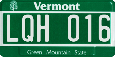 VT license plate LQH016