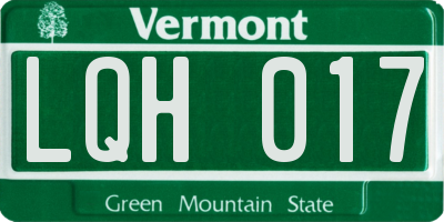 VT license plate LQH017