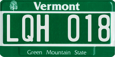 VT license plate LQH018