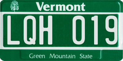 VT license plate LQH019