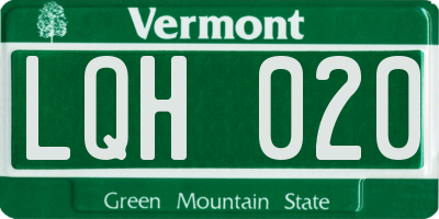VT license plate LQH020