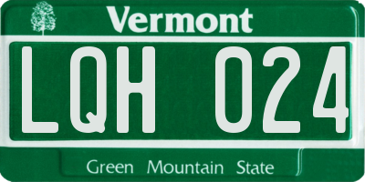 VT license plate LQH024