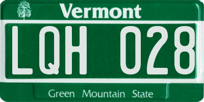 VT license plate LQH028