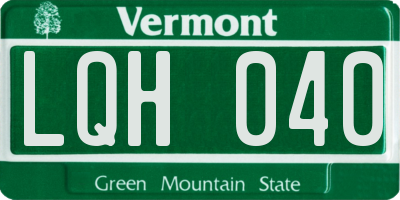 VT license plate LQH040