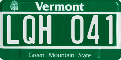 VT license plate LQH041