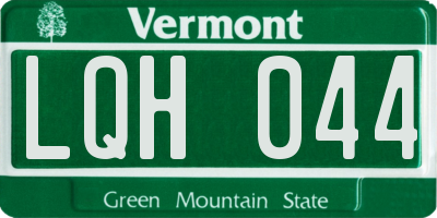 VT license plate LQH044