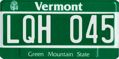 VT license plate LQH045